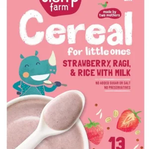 Slurrp Farm Ragi Rice Milk and Strawberry Instant Cereal No Sugar No Salt